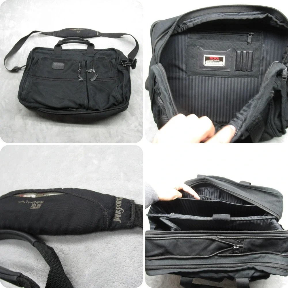 Tumi Expandable‎ Organizer Computer Briefcase Black Heavyweight Laptop 2621d3